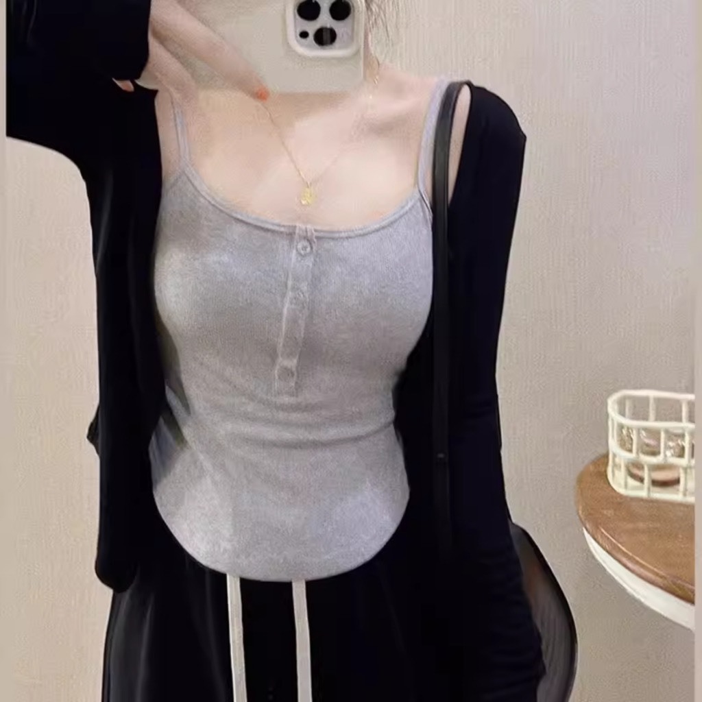 Áo Tank Top Hở Cổ Đáy Cong Quyến Rũ Thời Trang Mùa Hè Cho Nữ hai dây 2 dây entyty  A150 SUTANO | BigBuy360 - bigbuy360.vn