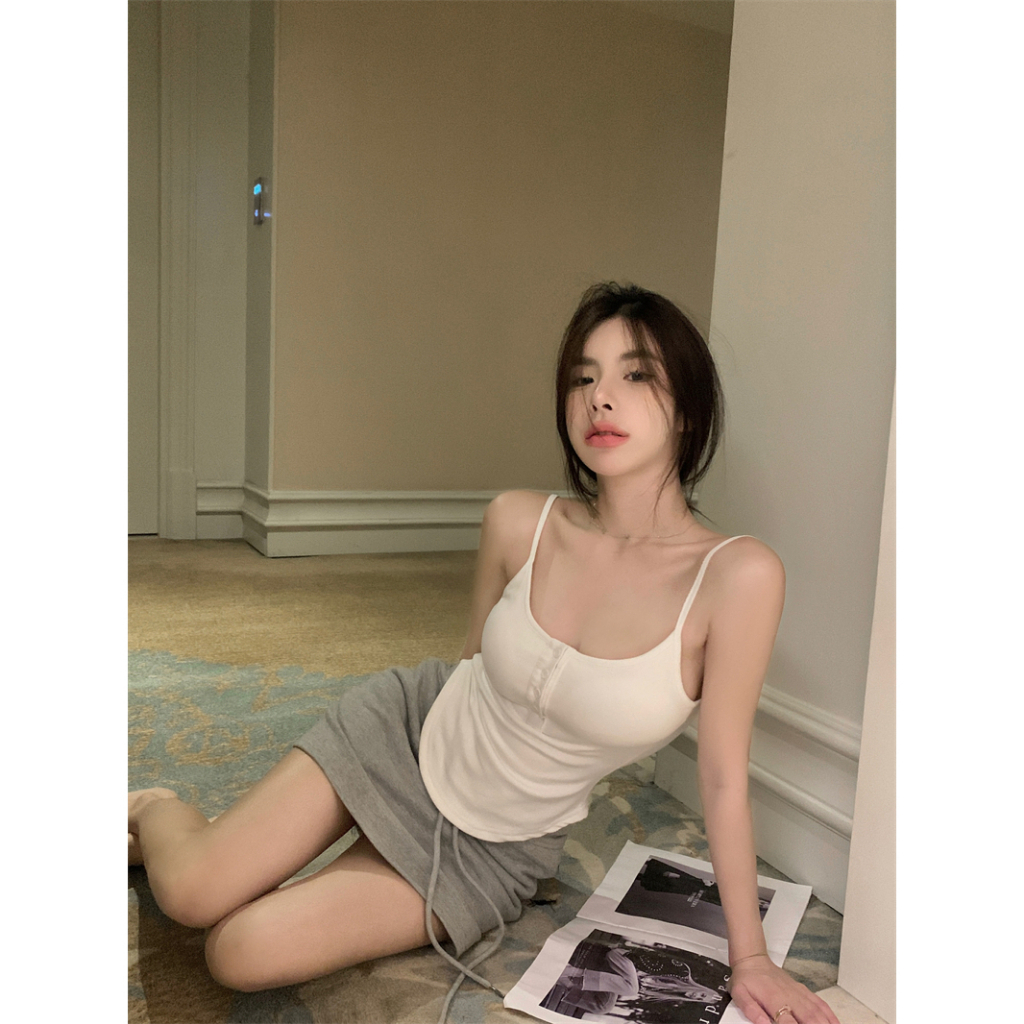 Áo Tank Top Hở Cổ Đáy Cong Quyến Rũ Thời Trang Mùa Hè Cho Nữ hai dây 2 dây entyty  A150 SUTANO | BigBuy360 - bigbuy360.vn
