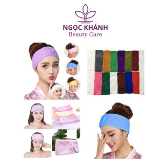 Băng đô quấn tóc spa | Băng đô quấn đầu Spa loại đẹp 10cm nhám dính chắc chắn