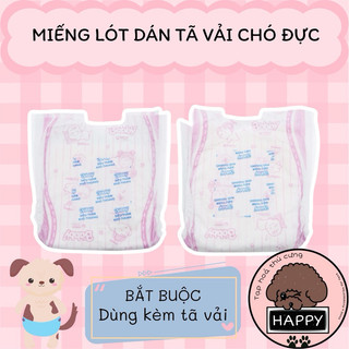 HOẢ TỐC | [BÁN LẺ] Miếng lót thấm hút dán tã vải cho cún đực / Bỉm lót tả quấn cho chó đực - Tạp Hoá Thú Cưng Happy