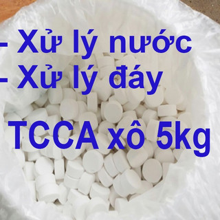 Khử trùng dạng viên clo sủi tcca viên sủi 2g. xử lý nước, xử lý đáy. lon 1kg