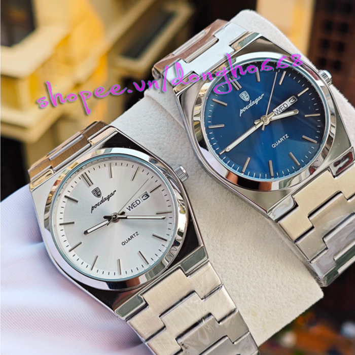 Đồng hồ nam Poedagar 930 PRX chính hãng có lịch thứ, dây thép không gỉ, chống nước, tặng kèm cắt mắt | BigBuy360 - bigbuy360.vn