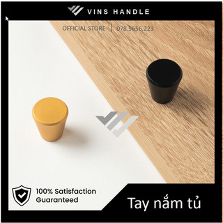 Tay nắm Tủ ngăn kéo, núm tay tủ hình Trụ hợp kim Kẽm Siêu Bền Vàng Kim/Đen