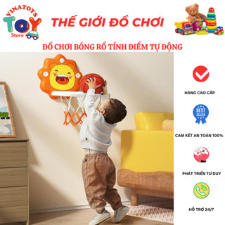 Đồ Chơi Bóng Rổ Cho Bé VINATOYS, Có Tích Điểm Tự Động, Hình Sư Tử Đáng Yêu, Trò Chơi Thể Thao