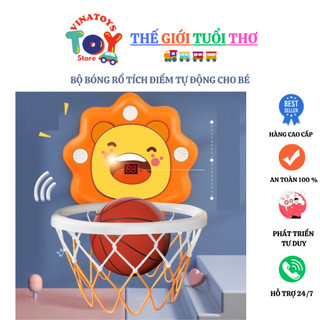 Đồ Chơi Bóng Rổ Cho Bé VINATOYS, Có Tích Điểm Tự Động, Hình Sư Tử Đáng Yêu, Trò Chơi Thể Thao, nhựa ABS