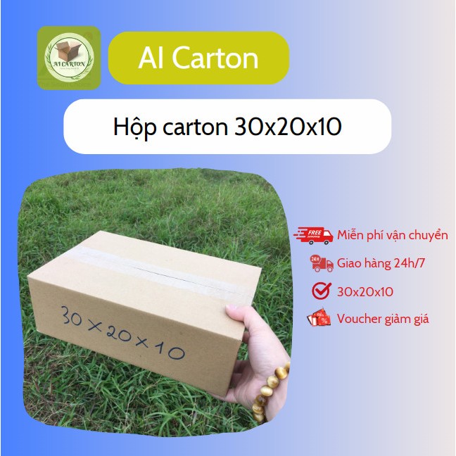 Hộp carton 30x20x10 đóng hàng