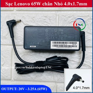 [Sạc zin] Sạc Laptop Lenovo 20V - 3.25A - 65W chân nhỏ 4.0x1.7mm - đường kính đầu sạc 4mm (Adapter Lenovo IdeaPad)