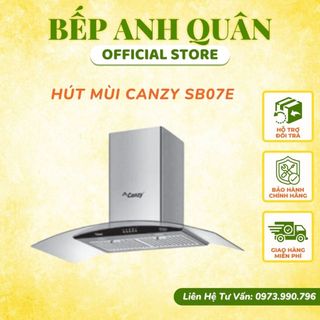 Máy hút mùi Canzy CZ SB07E Hút mùi kính cong công suất lớn, êm. máy hút khói nhà bếp. máy hút mùi nhà bếp chính hãng