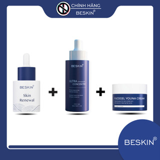 - bao gồm: "kem face đa năng + peel da + tinh chất ampoule" - thương hiệu beskin việ