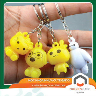 Móc khóa xe máy Big Hero móc khóa đeo balo hoạt hình chó mèo cute