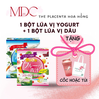 Bột mầm lúa non vị trái cây hữu cơ nguyên chất YUWA Nhật Bản.