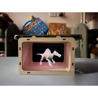 Hologram Mô Hình Máy Chiếu 3D Đồ Chơi Steam Tự Lắp Hộp Tạo Ảo Ảnh Làm Tivi Quà Tặng Cho Bé