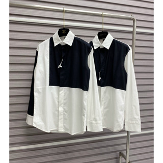 Áo Sơ Mi DSQUARED2 An Thuyên Phối Màu Đen Trắng Chất Vải Lụa Mềm Mịn Không Xù, Áo Sơ Mi Nam Chất Siêu Ngầu Cực Hot Trend