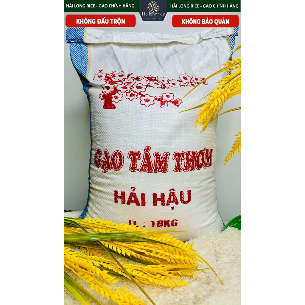 Gạo Tám thơm Hải Hậu chuẩn Nam Định(10kg) thơm ngon dẻo cơm