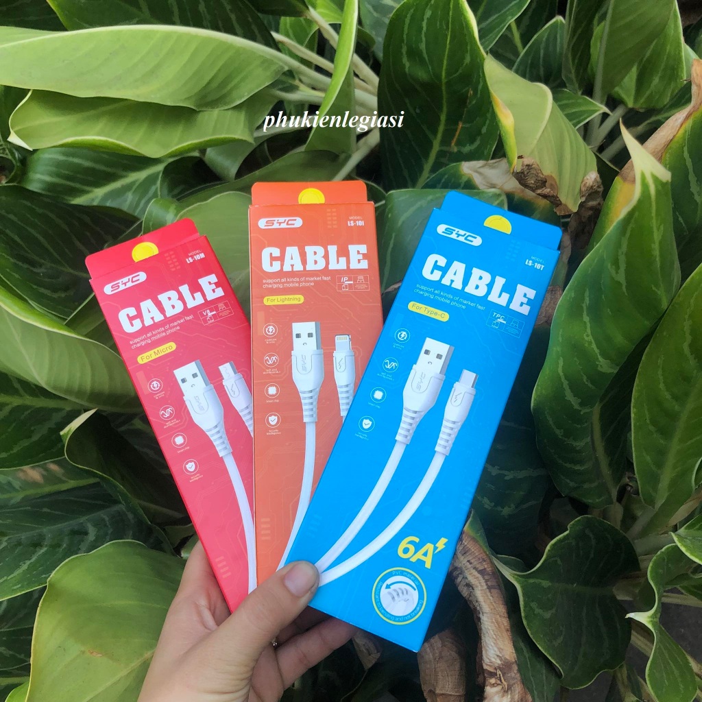 Cáp Sạc SYC LS10 các đầu phổ thông Micro USB TYPE C VÀ Laining