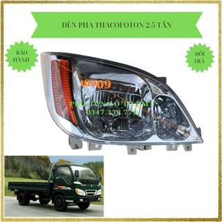 Đèn pha, nắp ốp đèn xe tải cho xe ben Thaco FOTON 2,5 tấn,  loại 2 bóng dài 60cm, mã đèn TM01-5001.