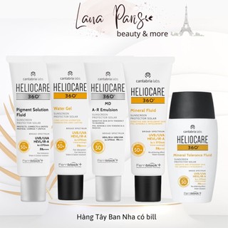 (bill tây ban nha) Kem chống nắng Heliocare các loại Mineral, Pigment, Water Gel SPF50+