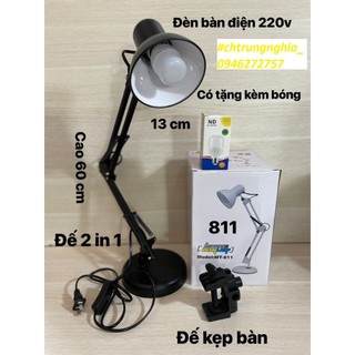 ĐÈN BÀN HỌC PIXAR CAO 60CM SƠN TĨNH ĐIỆN CAO CẤP - TẶNG KẸP BÀN + BÓNG 5W