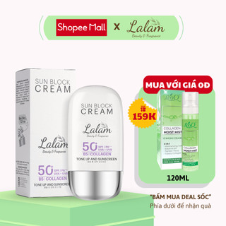 Kem chống nắng kháng nước Lalam nâng tông tự nhiên không bết rít 60g A26