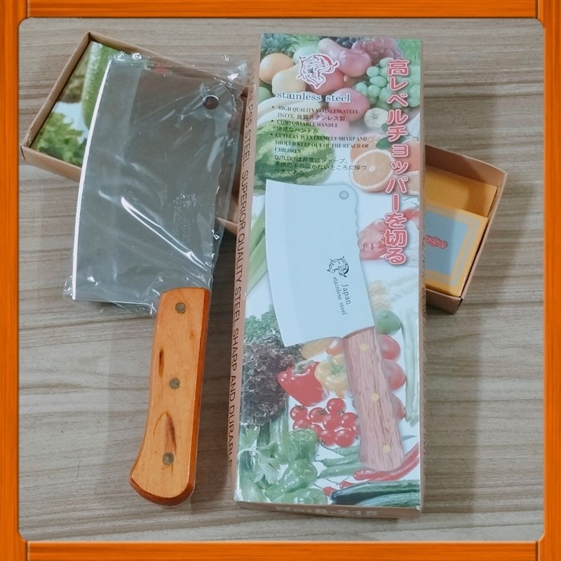 Dao chặt thịt, Xương cán gỗ sắc, dày