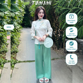Pháp phục đi lễ thêu hoa TINH NHI thanh lịch và thời thượng PP85