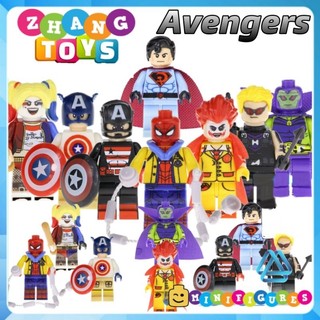 Đồ chơi Xếp hình Spider Man Joker Harley Quinn Hawkeye UsAgent Drax Captain America Superman Red Minifigures POGO PG8126