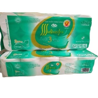 Giấy vệ sinh Hà Nội siêu dai 10 cuộn 3 lớp ko lõi giấy chuẩn loại 1 - siêu giảm giá