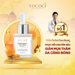 Serum Dưỡng Trắng Da Mặt YOCOCI Dưỡng Ẩm, Chống Lão Hóa, Se Khít Lỗ Chân Lông White Perfect Face Serum 20ml