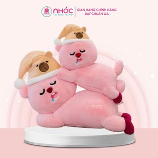Gối ôm Loopy đội nón Capybara lông xù bông cao cấp - NHÓC