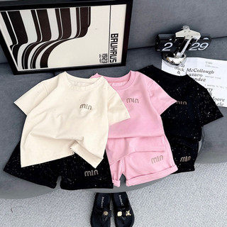 Quần áo bé gái, set bộ cotton cooscj tay nhũ 3 màu MIU.MIU cho bé 10-35kg