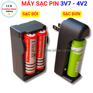 Máy sạc pin - bộ sạc pin 3v7 - 4v2 sạc đôi - sạc đơn
