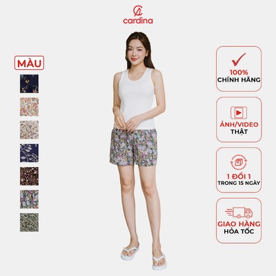 Quần short nữ CARDINA chất liệu cát Hàn thoải mái mát mẻ ngày hè màu sắc trẻ trung năng động 4QSA03