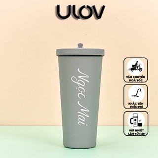 Ly Giữ Nhiệt Khắc Tên Cao Cấp Coffee Inox 304 Mạ Vàng 750ml, hàng chính hãng ULOV- COCGN07