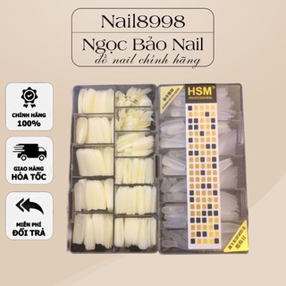 [ HSM CHÍNH HÃNG ] Móng Úp Tay Nhám Sẵn , Móng Up HSM Nhám Fom Thang ( Hộp 500pcs )