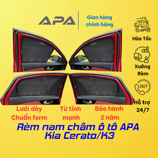 Rèm che nắng ô tô chống uv apa kia cerato/k3/forte - rèm che nắng nam châm - việt nam sản xuất