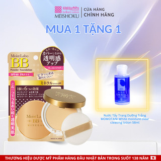 Phấn nén Giàu Khoáng Chất, Kiềm Dầu, Che Phủ Lỗ Chân Lông SPF40 PA+++ MEISHOKU Moist Labo 9g