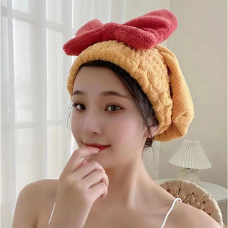 [FREESHIP❤️] KHĂN GỘI ĐẦU CÓ NƠ ❤️ KHĂN CUỐN TÓC KHÔ NHANH HÀN QUỐC