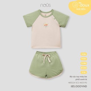 Bộ quần áo Nous cộc tay chui đầu nhiều màu sắc xinh xăn, họa tiết dễ thương cho bé trai, bé gái từ 6-9 tháng 2-3 tuổi