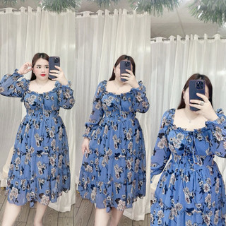 [BIGSIZE 60-85kg] Đầm đan dây tay dài