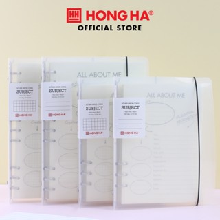 Sổ còng bìa nhựa trong 200 trang Subject Hồng Hà định lượng 100gsm kích thước A5/B5