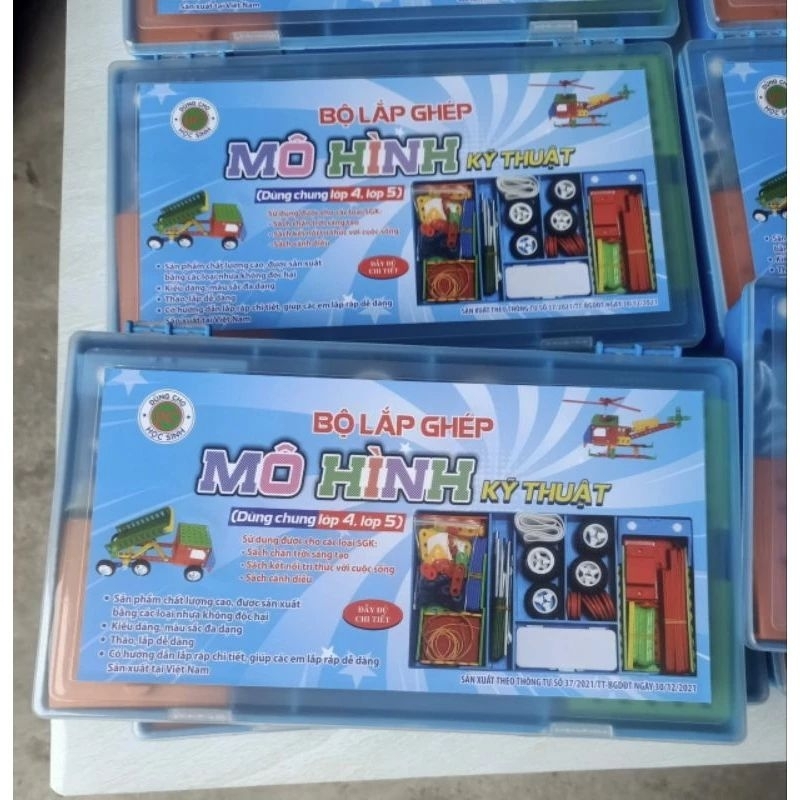 Bộ lắp ghép mô hình kỹ thuật lớp 4 lớp 5 dùng chung