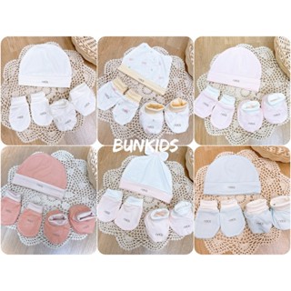 NOUS Mũ tay chân NU vải petit sơ sinh 0-3M