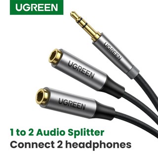 Cáp chia âm thanh ra 2 cổng 3.5 chính hãng ugreen 10739 20816 av134 50253 av191 đầu mạ vàng
