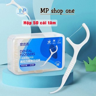 Tăm chỉ nha khoa hộp 50 cái, tăm chỉ nha khoa okamura