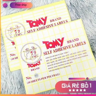 Decal Tomy A5 - in mã vạch, có sẵn keo, tự dán