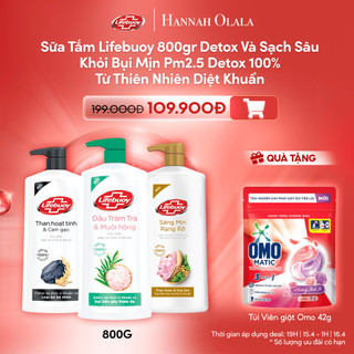   Sữa Tắm Lifebuoy 800gr Detox Và Sạch Sâu Khỏi Bụi Mịn Pm2.5 Detox 100% Từ Thiên Nhiên Diệt Khuẩn 