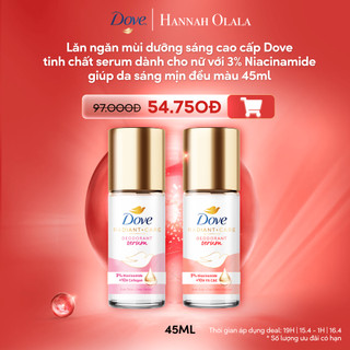  Lăn ngăn mùi dưỡng sáng cao cấp Dove serum dành cho nữ với 3% Niacinamide sáng mịn đều màu 45ml