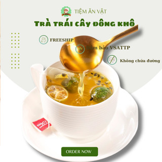 Trà túi trái cây đông khô , trà detox trái cây chanh dây, chanh vàng bổ sung vitamin c , giải khát , tăng sức đề kháng