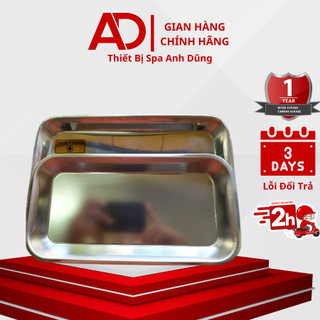 Khay inox chữ nhật đựng dụng cụ spa - tmv