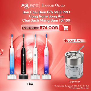   Bàn Chải Điện P/S S100 PRO - Công Nghệ Sóng Âm, Chải Sạch Mảng Bám Tới 10X
